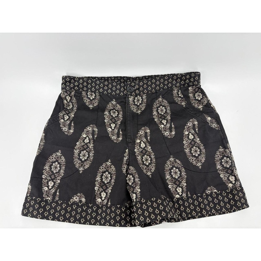 Knox Rose Boho Shorts Black and Beige Patterned Women Size Large